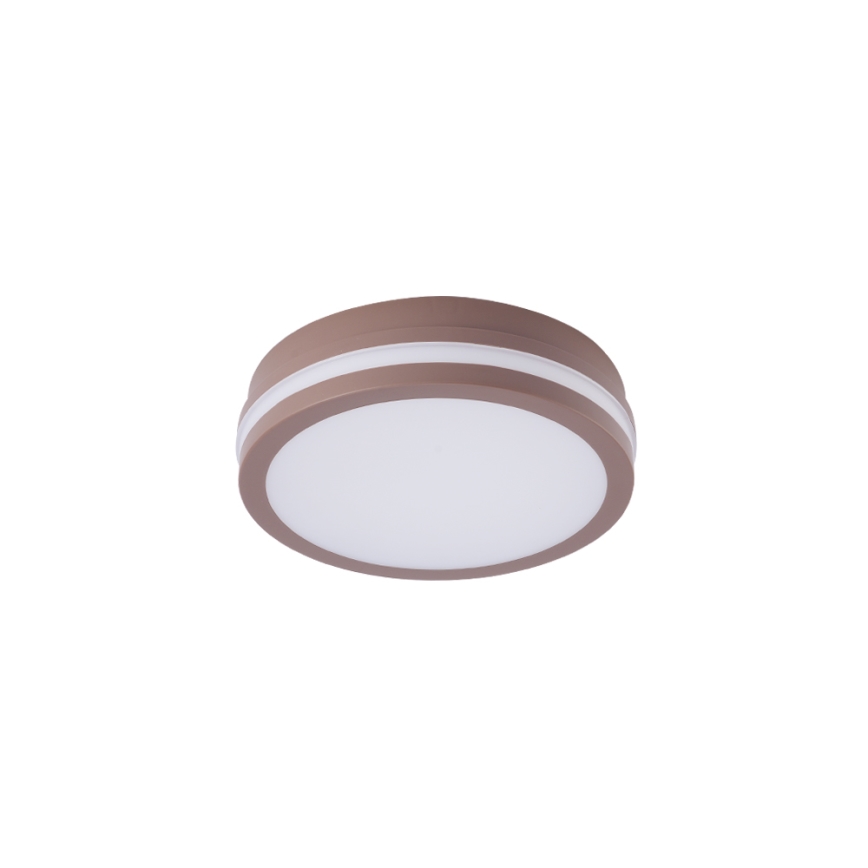 Brilagi - LED utomhustakarmatur med sensor BENE LED/18W/230V Ø 21,5 cm brun IP54