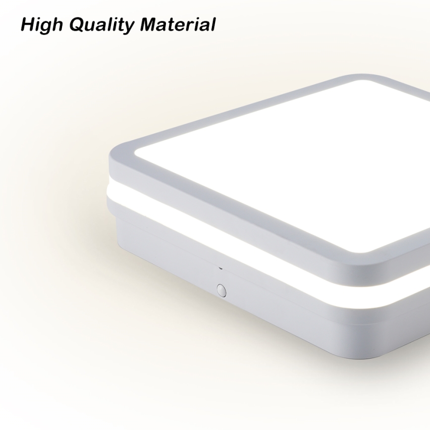 Brilagi - BENE LED utomhuslampa med rörelsesensor LED/18W/230V 22x22 cm vit IP54