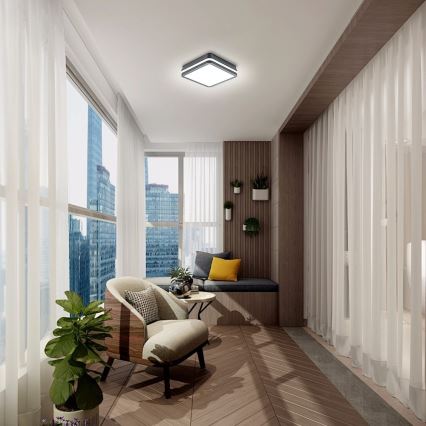 Brilagi - LED Utomhusbelysning med sensor BENE LED/18W/230V 22x22 cm antracit IP54