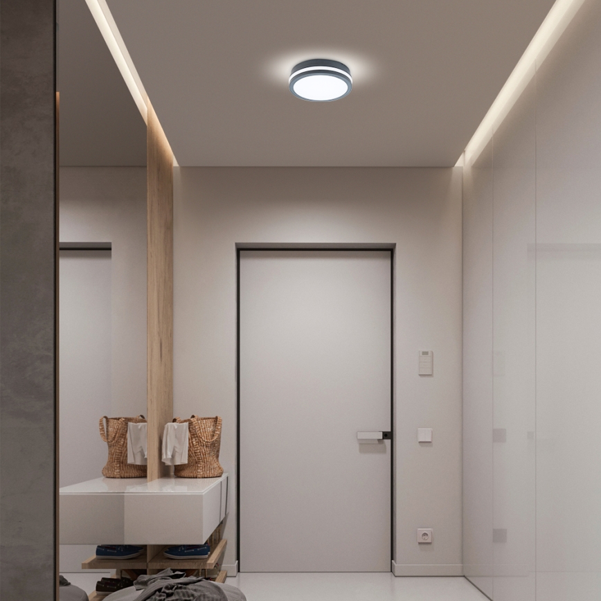 Brilagi - LED Utomhusbelysning med sensor BENE LED/18W/230V Ø 22 cm antracit IP54