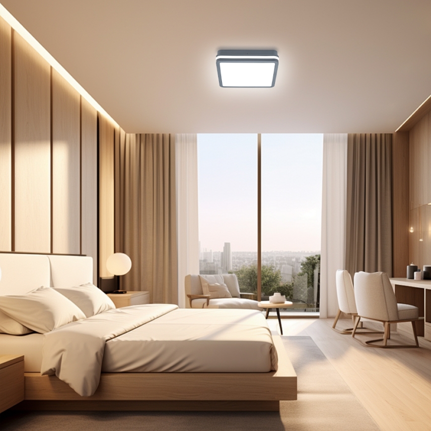 Brilagi - LED Utomhusbelysning med rörelsesensor BENE LED/24W/230V 26x26 cm antracit IP54