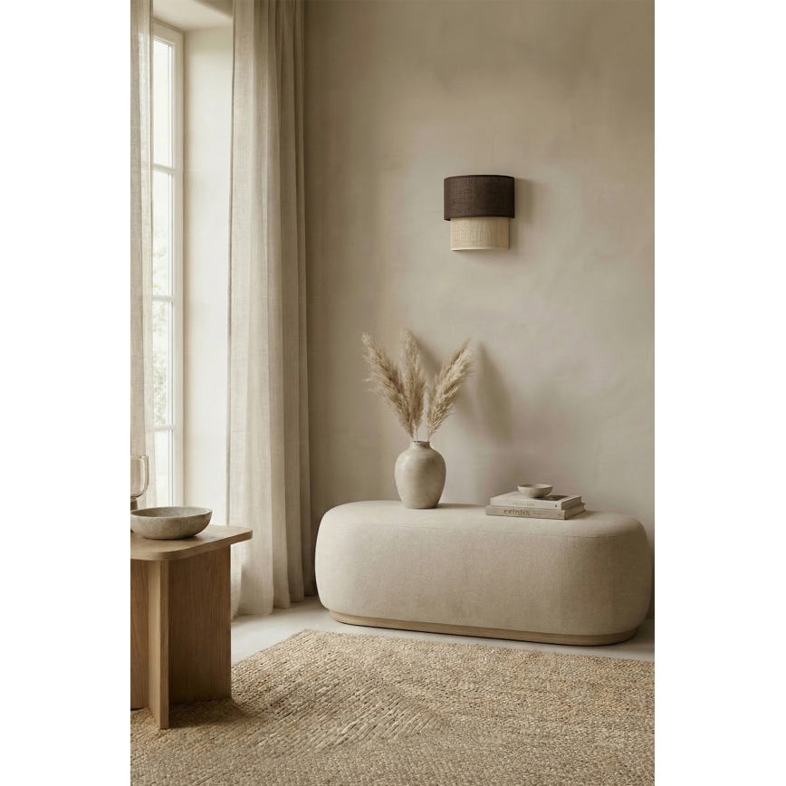 Brilagi - BOHO ECO LED-vägglampa 1xE27/10W/230V brun/krämvit
