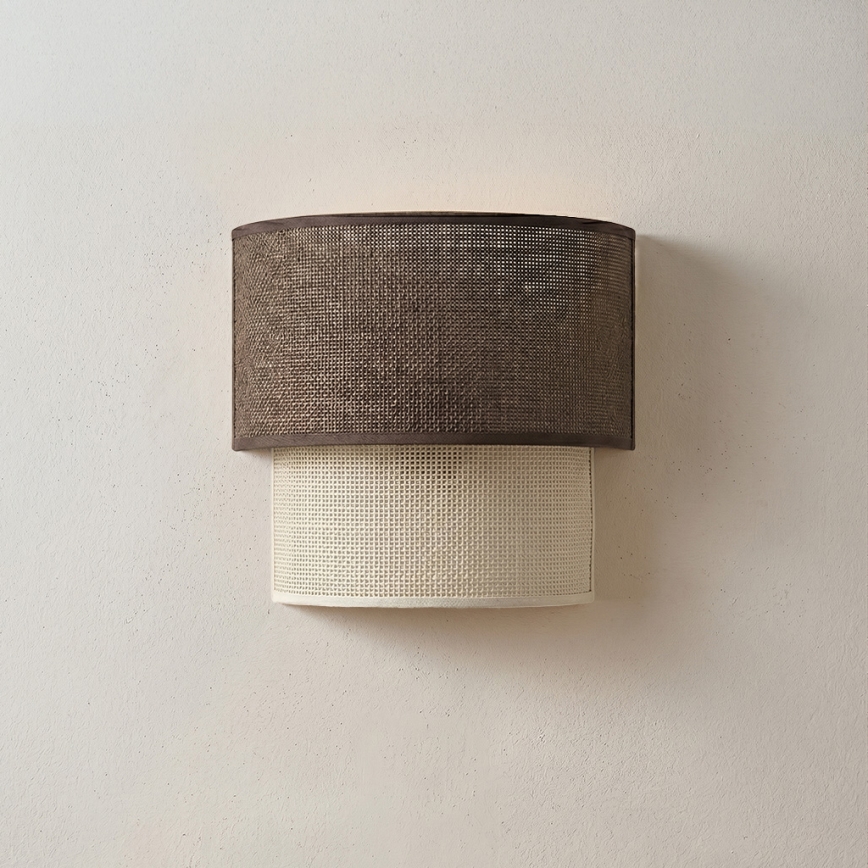 Brilagi - BOHO ECO LED-vägglampa 1xE27/10W/230V brun/krämvit