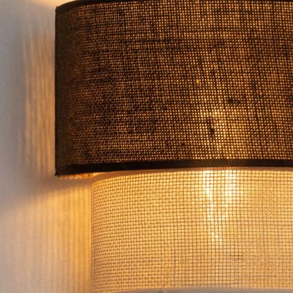 Brilagi - BOHO ECO LED-vägglampa 1xE27/10W/230V brun/krämvit