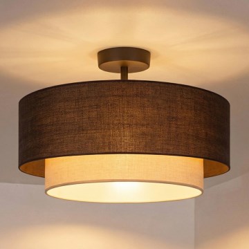 Brilagi - BOHO ECO LED ytmonterad taklampa 1xE27/10W/230V Ø 40 cm brun/krämvit