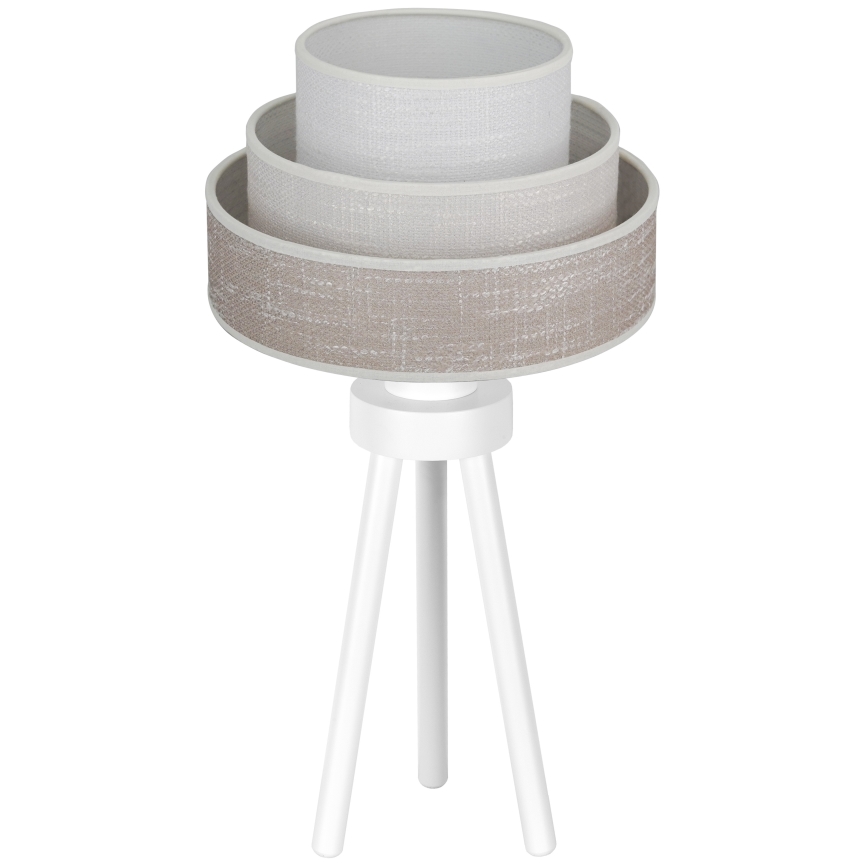 Brilagi - Bordslampa ALASKA LUNETA 1xE27/15W/230V grå/grädde