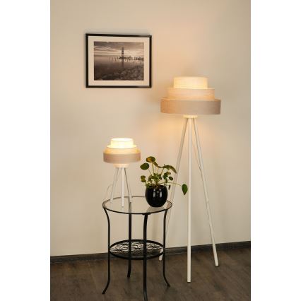 Brilagi - Bordslampa ALASKA LUNETA 1xE27/15W/230V grå/grädde