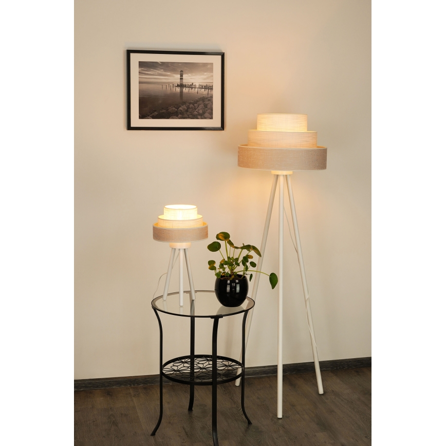 Brilagi - Bordslampa ALASKA LUNETA 1xE27/15W/230V grå/grädde