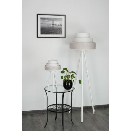 Brilagi - Bordslampa ALASKA LUNETA 1xE27/15W/230V grå/grädde