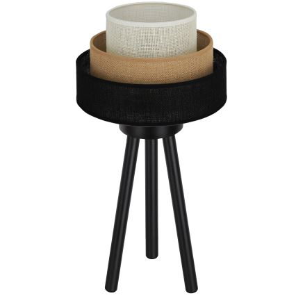 Brilagi - Bordslampa ASPEN LUNETA 1xE27/15W/230V svart/beige/krämfärgad