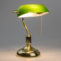Brilagi - Bordslampa BANK OFFICE 1xE27/60W/230V guld/grön