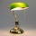 Brilagi - Bordslampa BANK OFFICE 1xE27/60W/230V guld/grön
