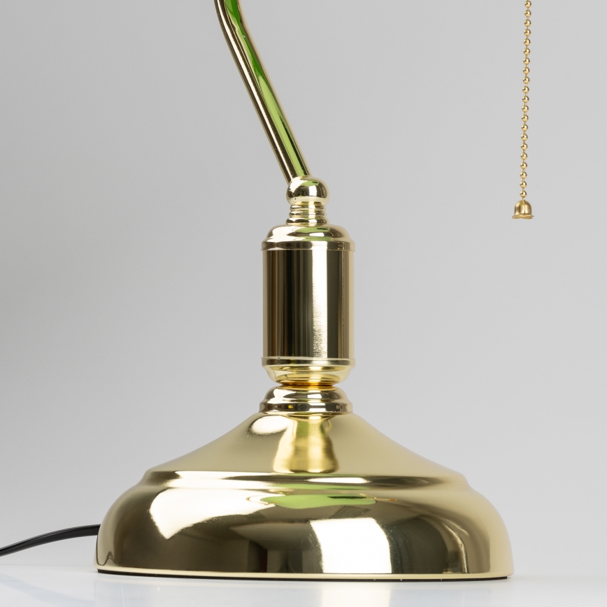 Brilagi - Bordslampa BANK OFFICE 1xE27/60W/230V guld/grön