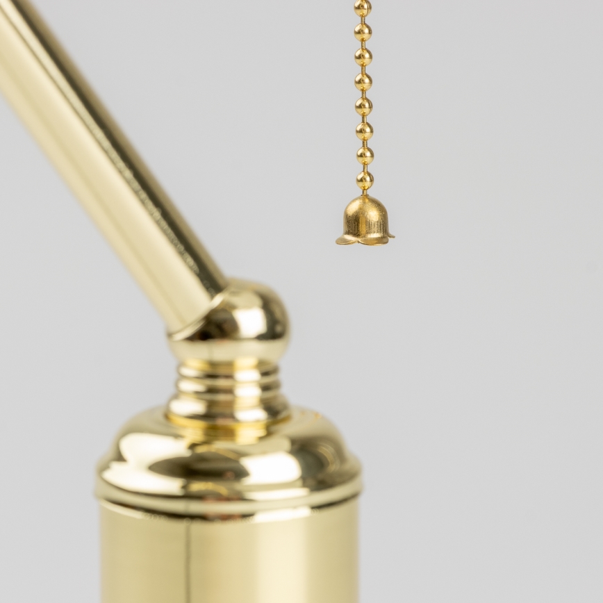 Brilagi - Bordslampa BANK OFFICE 1xE27/60W/230V guld/vit