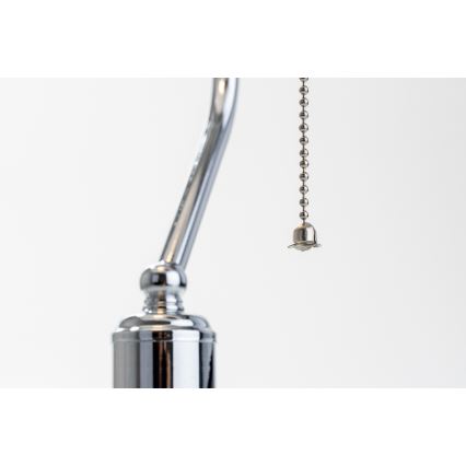 Brilagi - Bordslampa BANK OFFICE 1xE27/60W/230V blank krom/vit