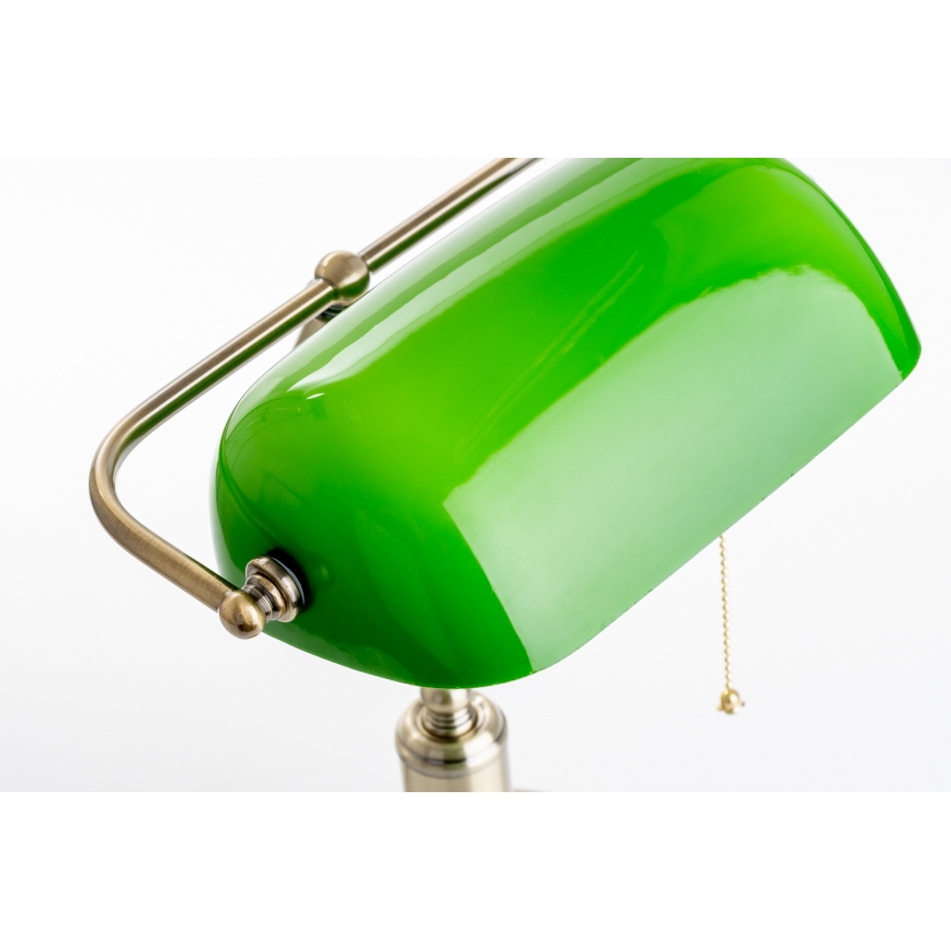 Brilagi - Bordslampa BANK OFFICE 1xE27/60W/230V mässing/grön