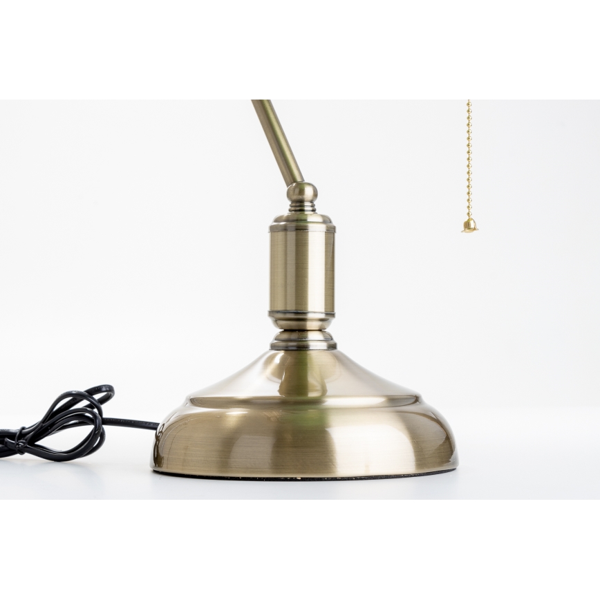 Brilagi - Bordslampa BANK OFFICE 1xE27/60W/230V mässing/grön