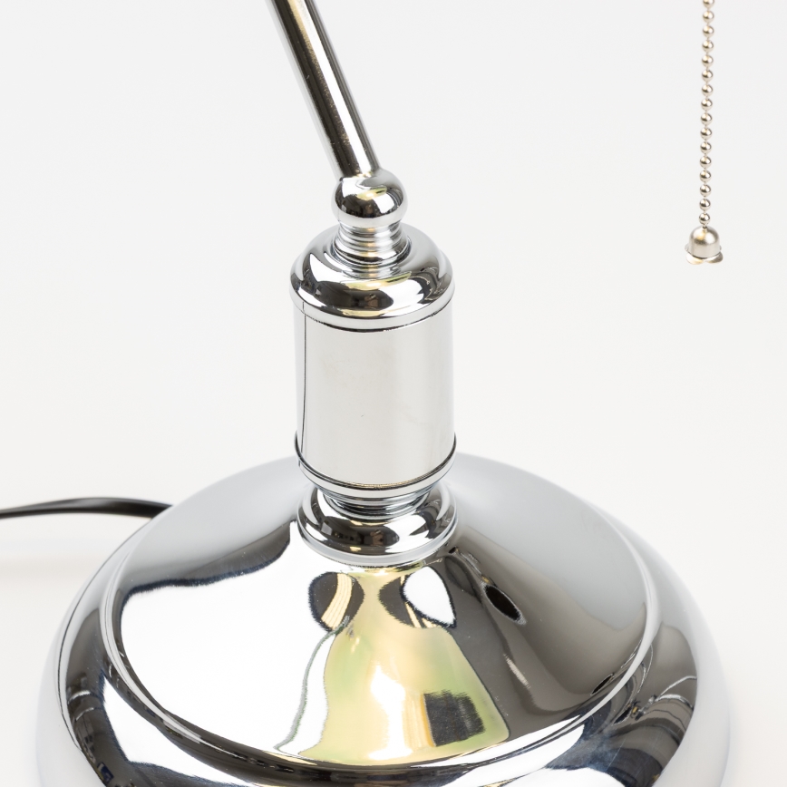 Brilagi - Bordslampa BANK OFFICE 1xE27/60W/230V skinande krom/grön