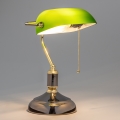 Brilagi - Bordslampa BANK OFFICE 1xE27/60W/230V svart/guld/grön