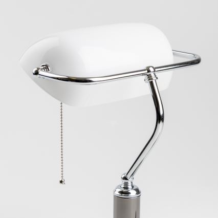 Brilagi - Bordslampa BANK OFFICE 1xE27/60W/230V svart/silver/vit