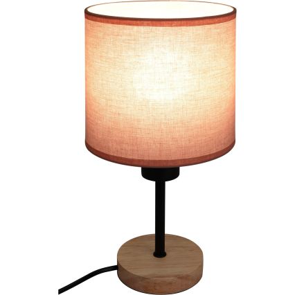 BRILAGI - Barns skrivbordslampa BOBO WOOD 1xE27/25W/230V ek/svart/rosa