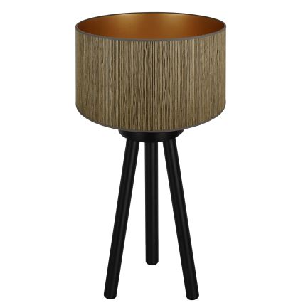 Brilagi - Bordslampa BOSTON ROLLER 1xE27/15W/230V halm brun/guld