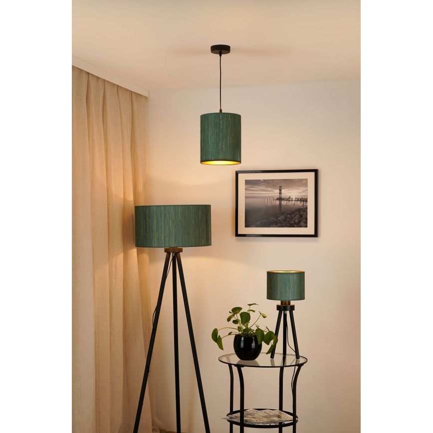 Brilagi - Bordslampa BOSTON ROLLER 1xE27/15W/230V halm grön/guld