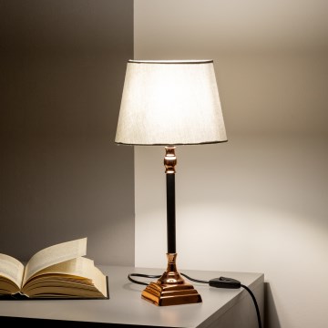 Brilagi - Bordslampa CERIA 1xE14/40W/230V svart/kopparfärgad/grå