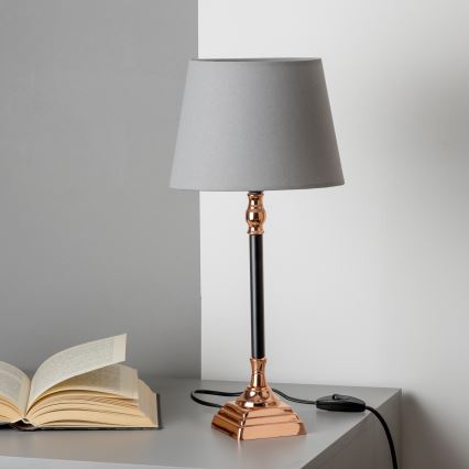 Brilagi - Bordslampa CERIA 1xE14/40W/230V svart/kopparfärgad/grå
