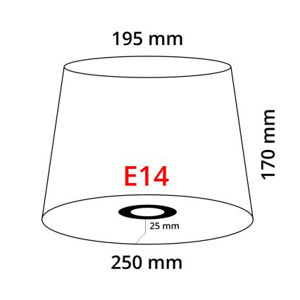 Brilagi - Bordslampa CERIA 1xE14/40W/230V Ø 25 cm koppar/vit
