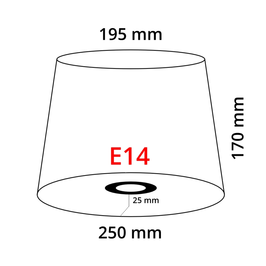Brilagi - Bordslampa CERIA 1xE14/40W/230V Ø 25 cm koppar/vit