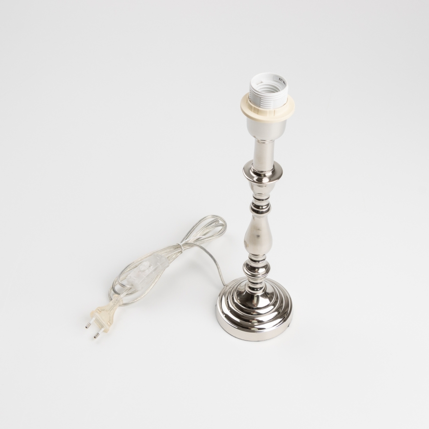 Brilagi - Bordslampa CERIA 1xE27/60W/230V Ø 25 cm blank krom/grå