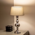 BRILAGI - Bordslampa CERIA 1xE27/60W/230V Ø 25 cm blank krom/grå