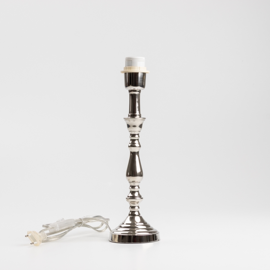 Brilagi - Bordslampa CERIA 1xE27/60W/230V Ø 30 cm blank krom/beige