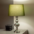 BRILAGI - Bordslampa CERIA 1xE27/60W/230V Ø 30 cm blank krom/grön