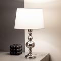 BRILAGI - Bordslampa CERIA 1xE27/60W/230V Ø 30 cm blank krom/vit