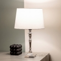 BRILAGI - Bordslampa CERIA 1xE27/60W/230V Ø 30 cm silver/vit