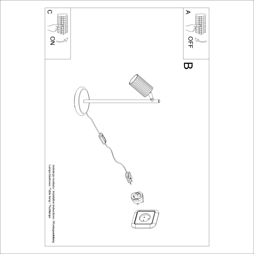 Brilagi - Bordslampa CRESTO 1xGU10/10W/230V vit