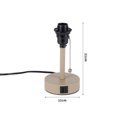 Brilagi - Bordslampa med USB-port TABLON 1xE27/25W/230V beige