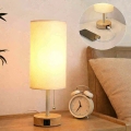 Brilagi - Bordslampa med USB-port TABLON 1xE27/25W/230V ek/beige/krämvit