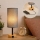 Brilagi - Bordslampa med USB-port TABLON 1xE27/25W/230V ek/svart/grå