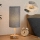 Brilagi - Bordslampa med USB-port TABLON 1xE27/25W/230V ek/vit/grå