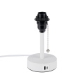Brilagi - Bordslampa med USB-port TABLON 1xE27/25W/230V vit
