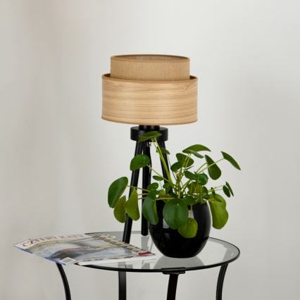 Brilagi - Bordslampa MONTANA BOHO 1xE27/15W/230V brun/svart