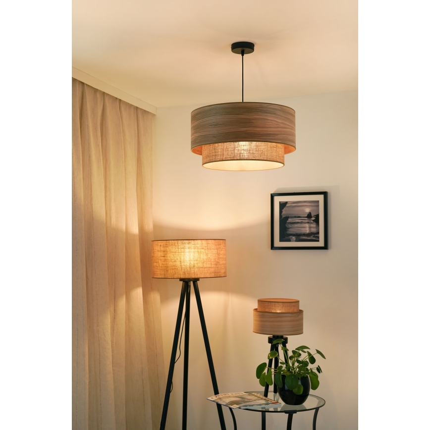 Brilagi - Bordslampa MONTANA BOHO 1xE27/15W/230V brun/svart