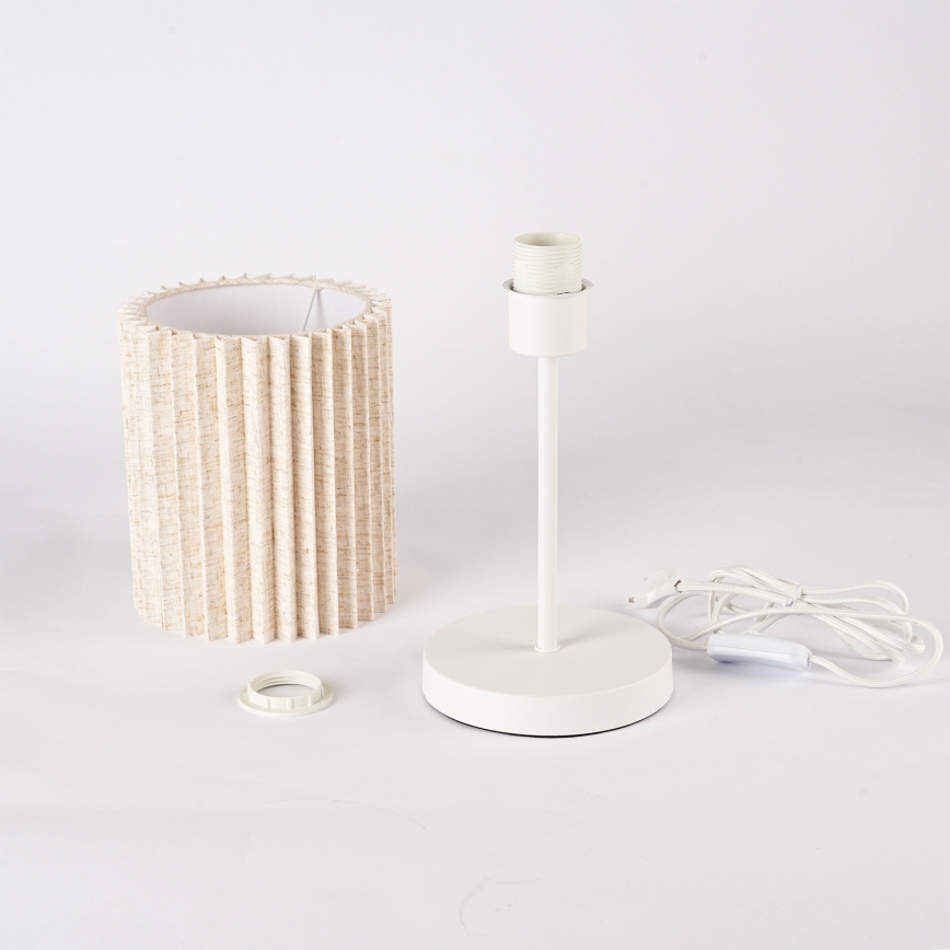 Brilagi - Bordslampa NORDIC WAVE 1xE27/15W/230V lin/vit