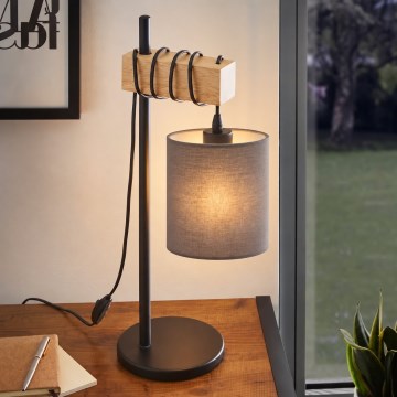BRILAGI - Bordslampa NUBILA 1xE27/40W/230V brun/svart/antracit