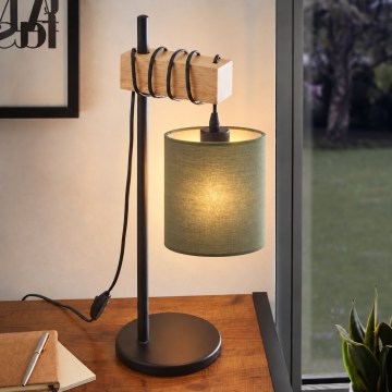 BRILAGI - Bordslampa NUBILA 1xE27/40W/230V brun/svart/grön