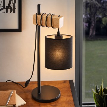 BRILAGI - Bordslampa NUBILA 1xE27/40W/230V brun/svart