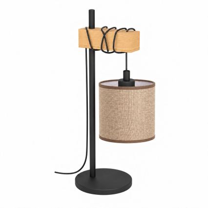 BRILAGI - Bordslampa NUBILA 1xE27/40W/230V brun/svart